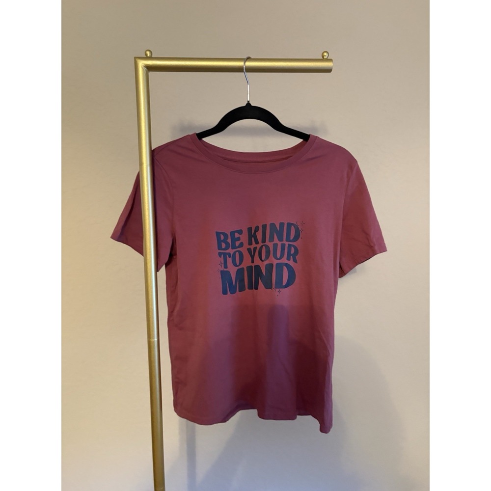 Pact Women's Organic Cotton T-shirt Size M Rose Graphic Granola Girl Casual